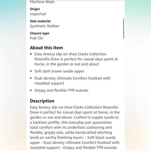 (W7)Clark’s Slip-On Roseville Drew Collection - Picture 9 of 9